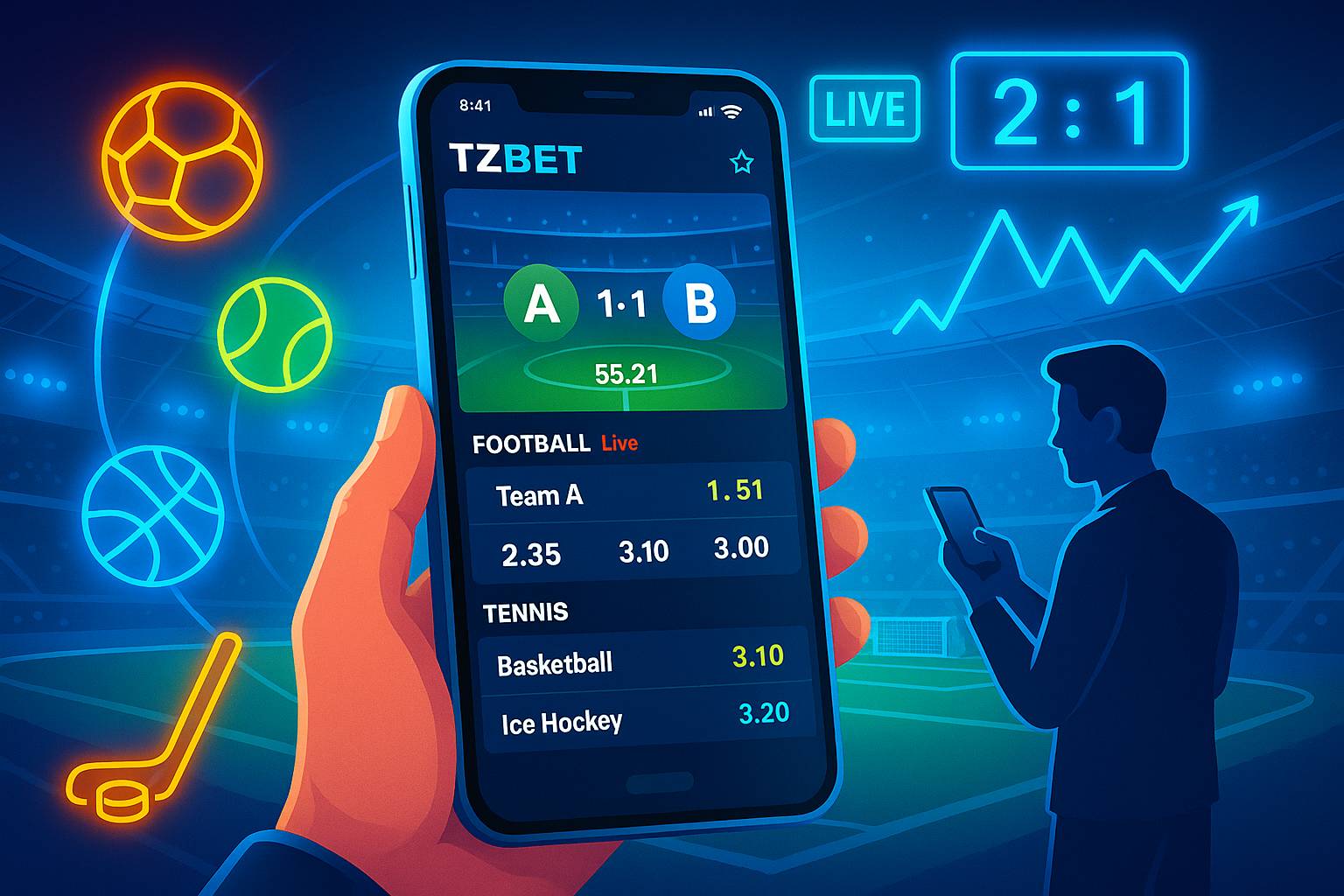 Aposte em apostas esportivas no cassino online TZBET