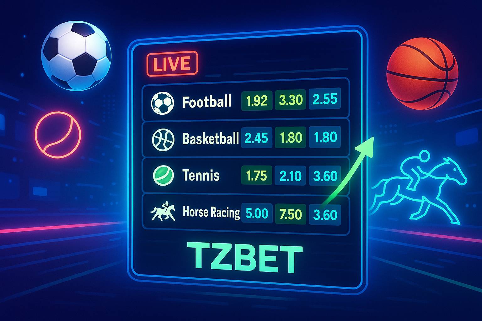 Apostas esportivas no cassino online TZBET